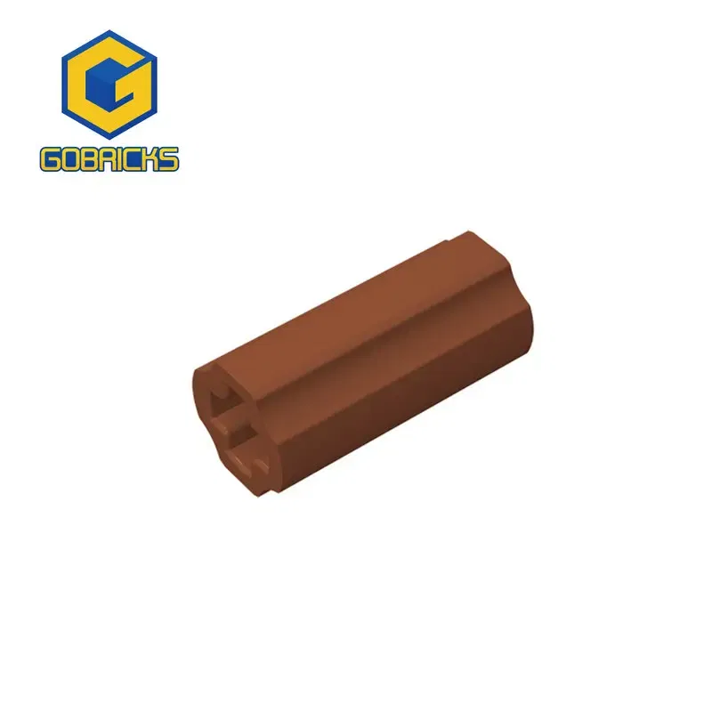 Color: BROWN - Gobricks 10PCS Bricks Connector 2L compatible with 59443 pieces of children's toys building blocks Part Children's Birthday Gift