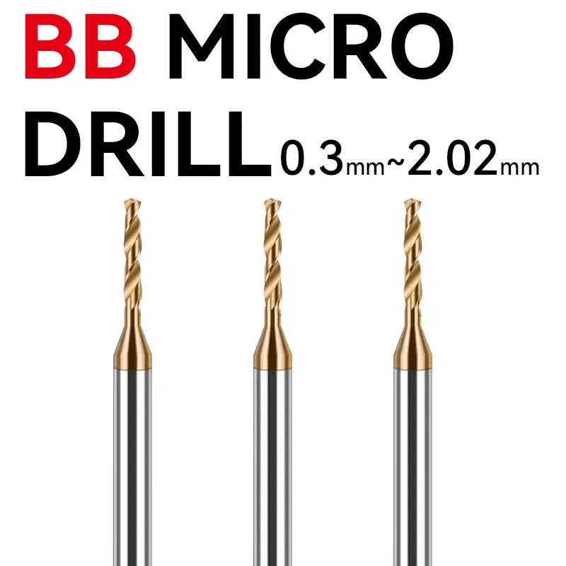 Hole Diameter: 32mm - BB 0.3~2.02mm Micro Drill Solid Carbide Bit Mini CNC Hole Making 3D Shank Diameter 4mm D4 Metal Steel Plastic 1PCS