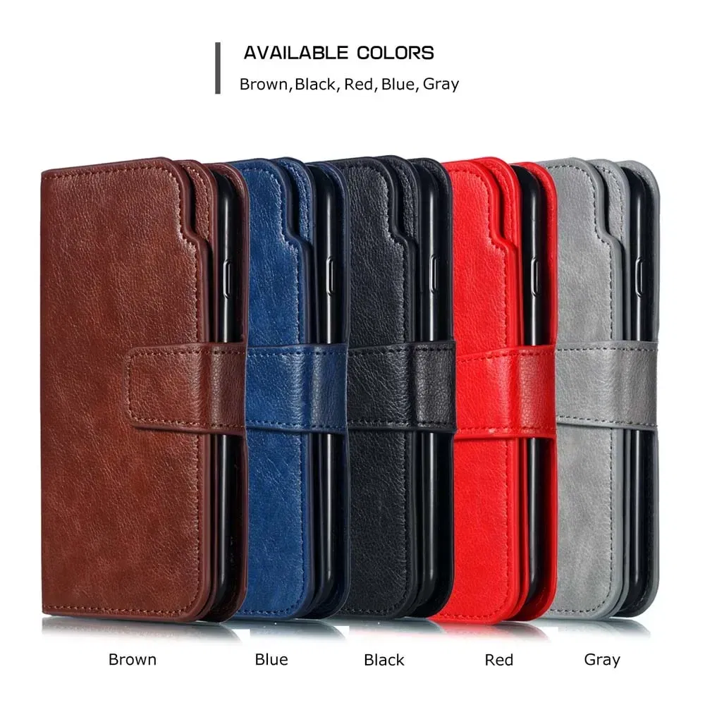 Color: Beige, Material: Polyester - Flip Leather Case for Redmi Note 13 12 11 Pro 13C 9 9A 9C Wallet Card Cover For Xiaomi 13T 11T Poco X5 C65 M6 X4 Pro