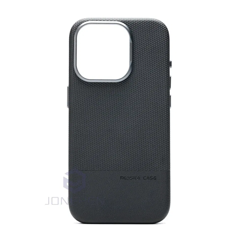 Color: black, Material: Genuine leather - Luxury Hit Color Wireless Charge For MagSafe Premium Leather Case For iPhone 16 Plus 15 14 13 Pro Max Alloy Len Shockproof Cover