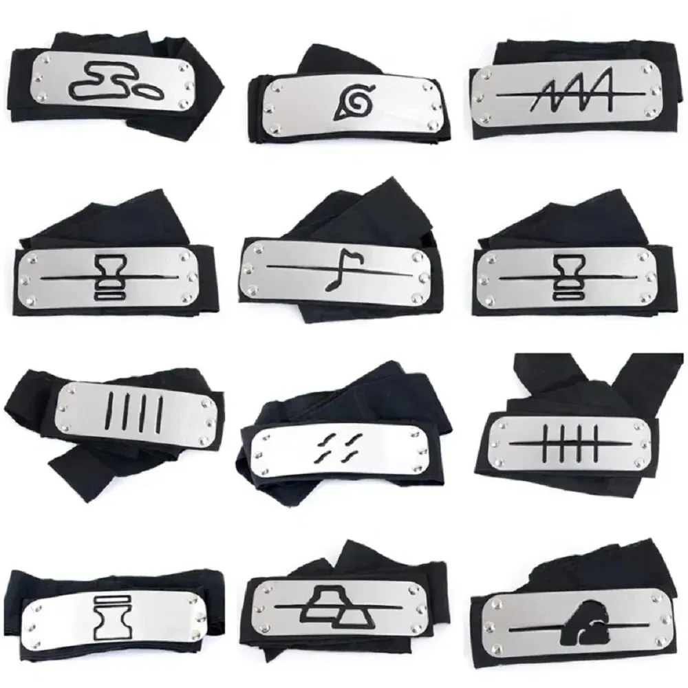 Color: Ivory - Ninja Headband Rebel Leaf Naruto Forehead Protector Coslapaly Anime Peripheral
