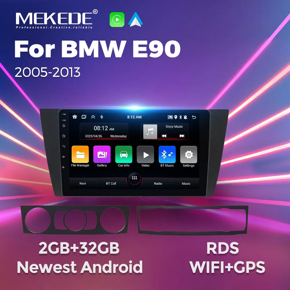 Color: Red - MEKEDE IPS 9 Inch For BMW 3-Series E90 E91 E92 E93 2005-2013 Autoradio Multimedia Head Unit No 2 Din GPS Navigation WIFI FM