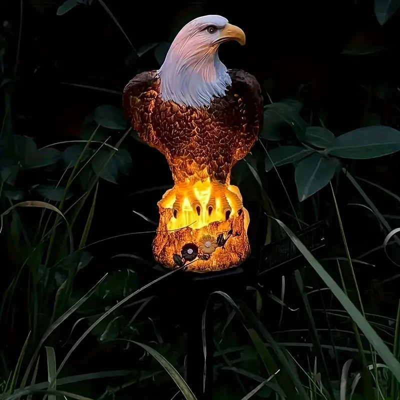 Solar-Powered Eagle LED Garden Lights - Outdoor Landscape Decor for Lawn & Festival Decoration