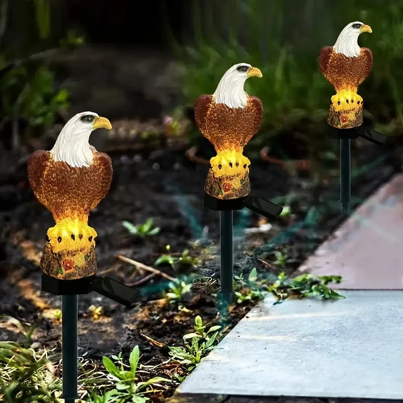 Solar-Powered Eagle LED Garden Lights - Outdoor Landscape Decor for Lawn & Festival Decoration