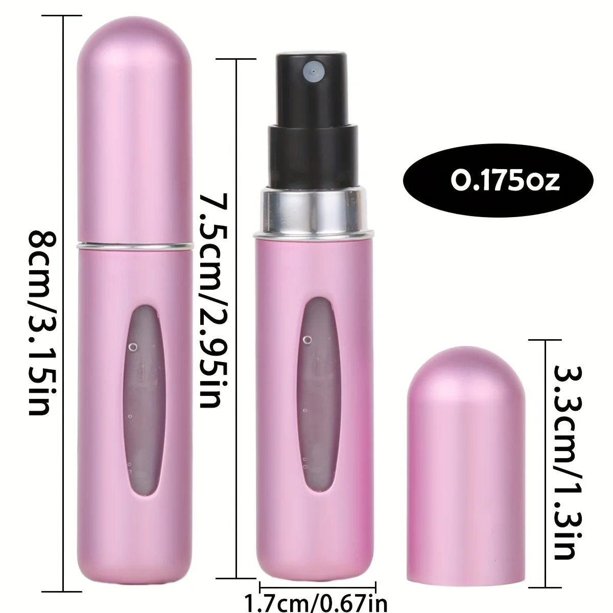 Color: multi - 5ml Perfume Refill Bottle Portable Mini Refillable Spray Jar Scent Pump Empty Cosmetic Containers Atomizer for Travel Tool Hot