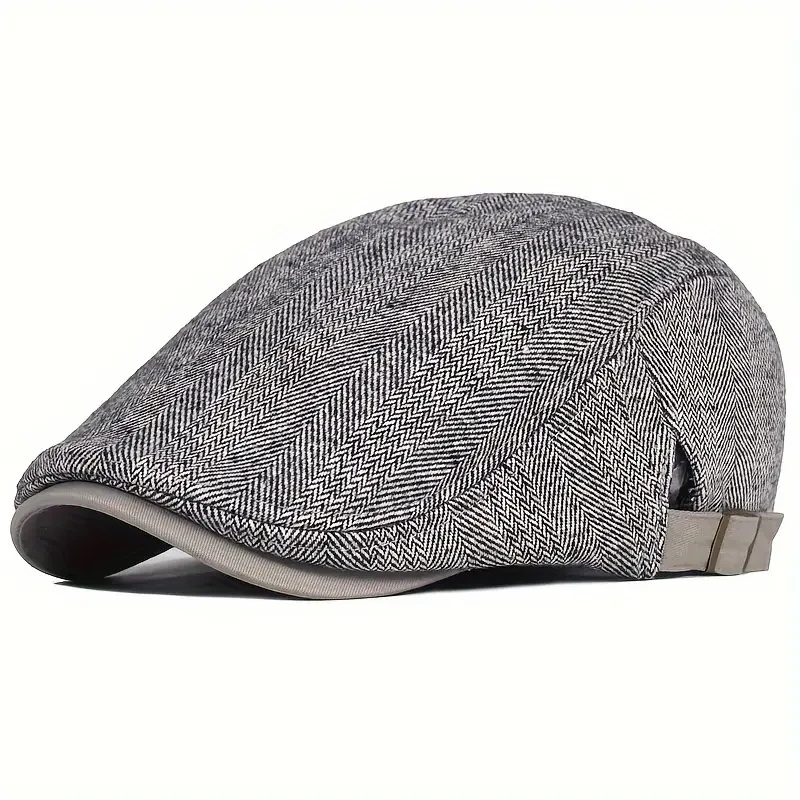 Vintage Herringbone Gatsby Beret Thick Warm Flat Cap