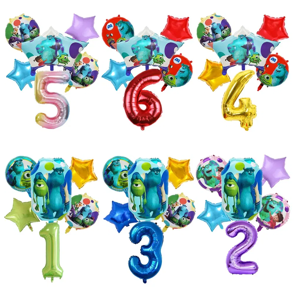 Color: plum, Capacity: 680ml - Monsters University Monsters, Inc. Theme Birthday Party Decoration Metallic Gem Shaped Balloon Crown Shaped Balloon Baby Shower