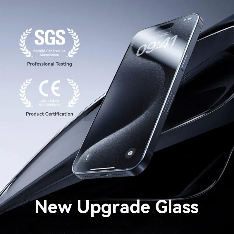 Bundle: bundle 18, Material: pet - Joyroom 1/2/3pcs Tempered Glass For iPhone 16 15 14 13 12 11 Pro Max Screen Protector For iPhone 16 Full Screen Protective Glass