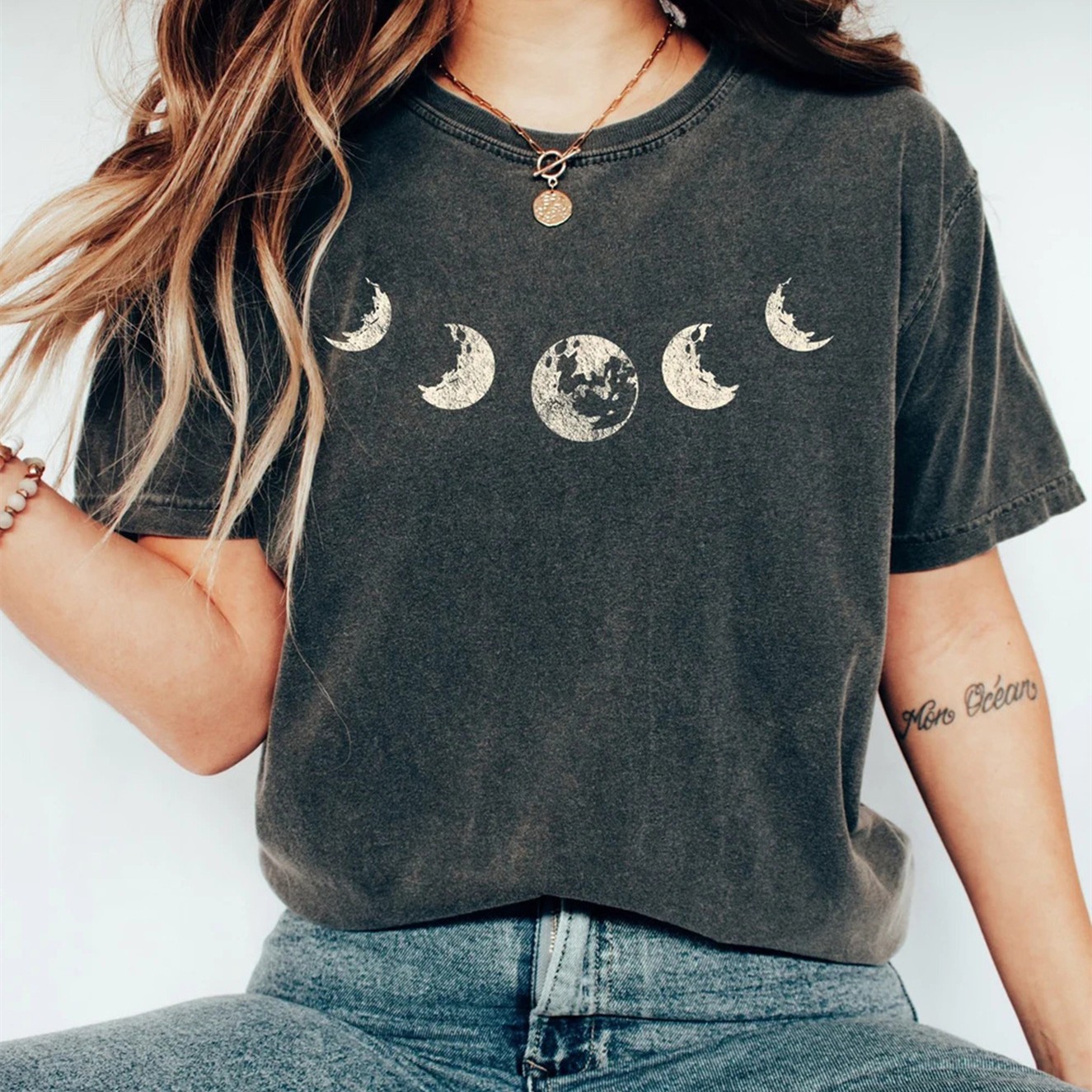 Women's Digital Moonprint Casual Tee