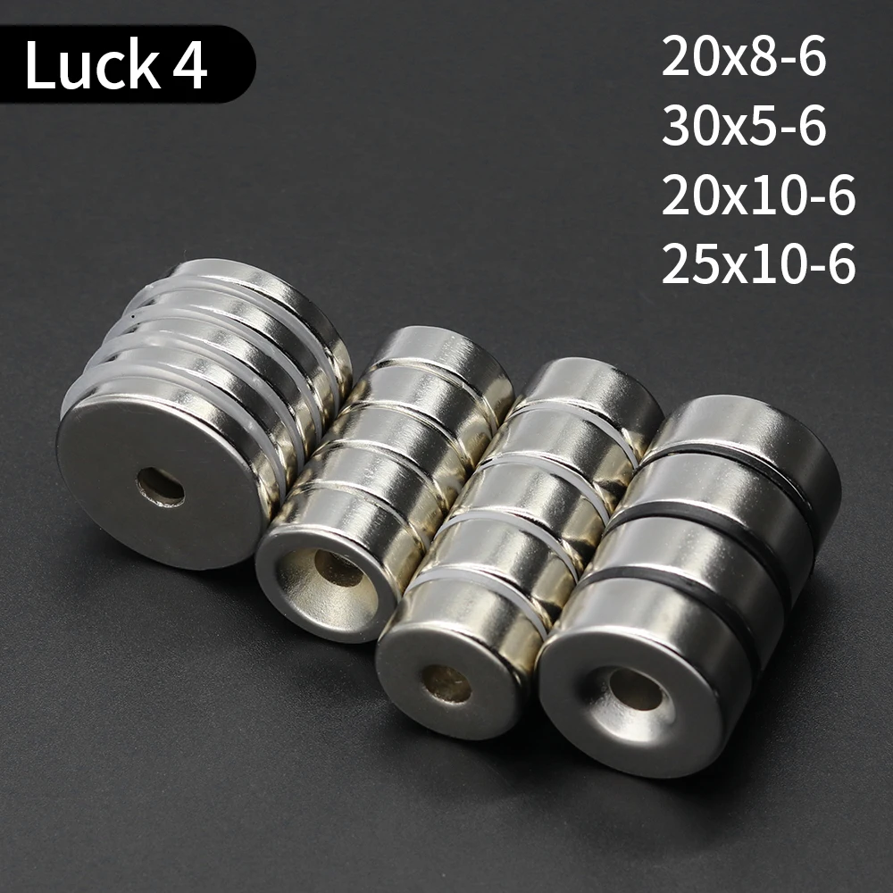 Color: Silver, Size: 2m - Round Magnet 8/10/12/15/20/25/30mm x Hole3/4/5/6mm Neodymium Magnet N35 Permanent NdFeB Super Strong Powerful Magnets With hole
