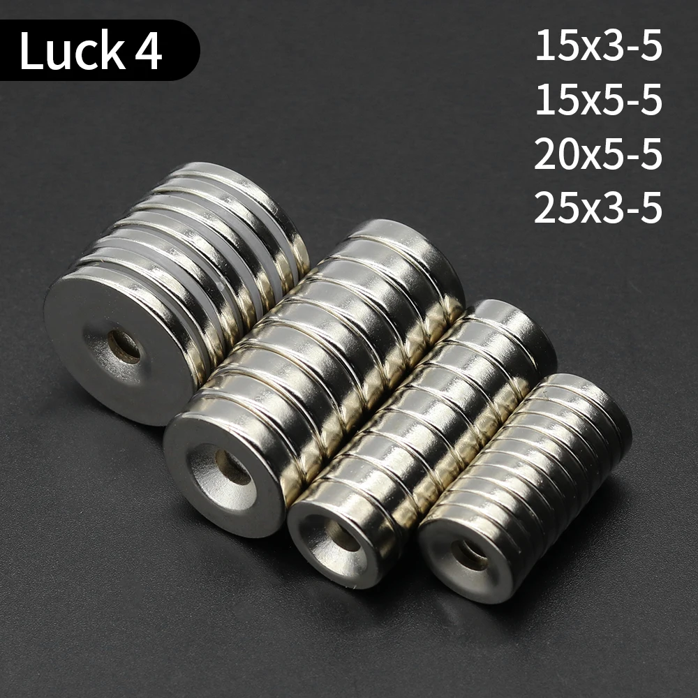 Color: Silver, Size: 2m - Round Magnet 8/10/12/15/20/25/30mm x Hole3/4/5/6mm Neodymium Magnet N35 Permanent NdFeB Super Strong Powerful Magnets With hole