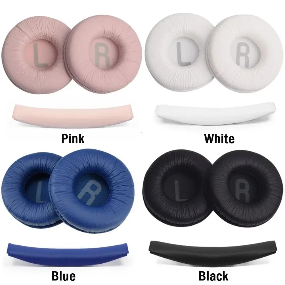 Color: black - Replacement Ear Pads Soft Leather Foam Pads for JBL Tune 600, T450, T450BT, T500BT, JR300BT, 70mm, 1 Set