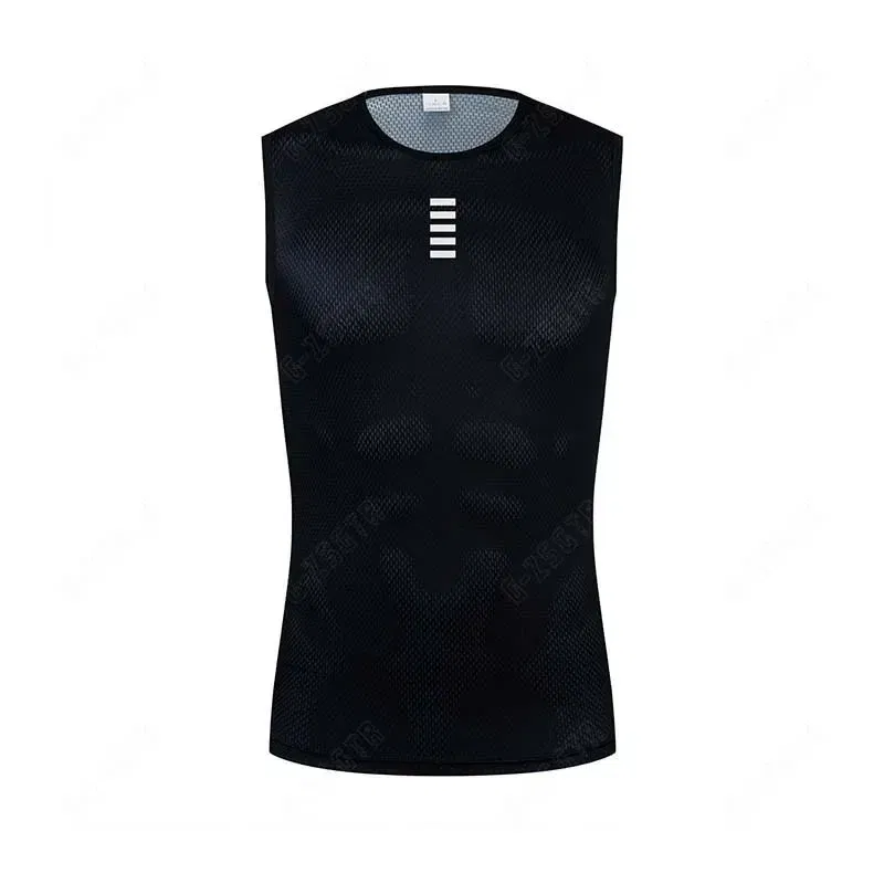Color: Beige, Size: M - Cycling Base Layers Reflective Vest White Cycling Jersey Undershirt Quick Dry Elastici Vest Road Bike Jerseys