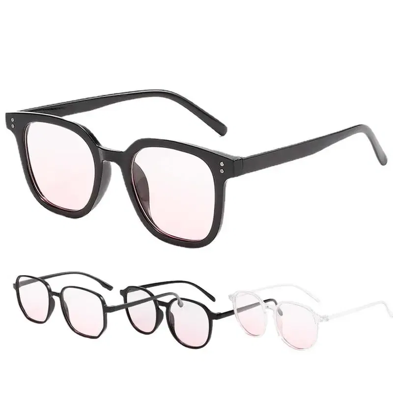 Color: green, Ships From: CHINA - Powder Blusher Glasses Korean Oversized Gradual Pink Sunglasses Fashion Computer Goggle Women's Gift Blue Light Blocking Glasses