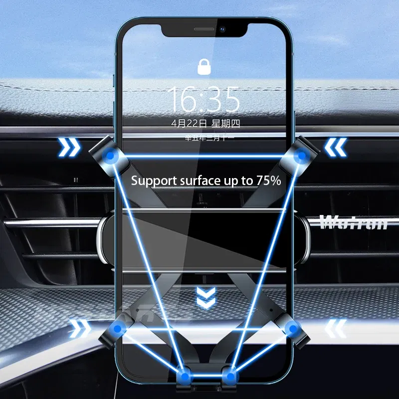 Color Name: black - For Mazda 3 2006-2012 Adjustable Car Phone Holder Mobile Mount Gravity GPS Rotatable Navigation Bracket Car Accessories