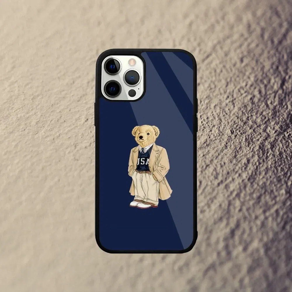 Color: Blue, Material: Plastic - Baron F-Filou Bear Fashion Phone Case For iPhone 15,14,13,12,11,Plus,Pro,Max Mini Magsafe Magnetic Wireless Charging