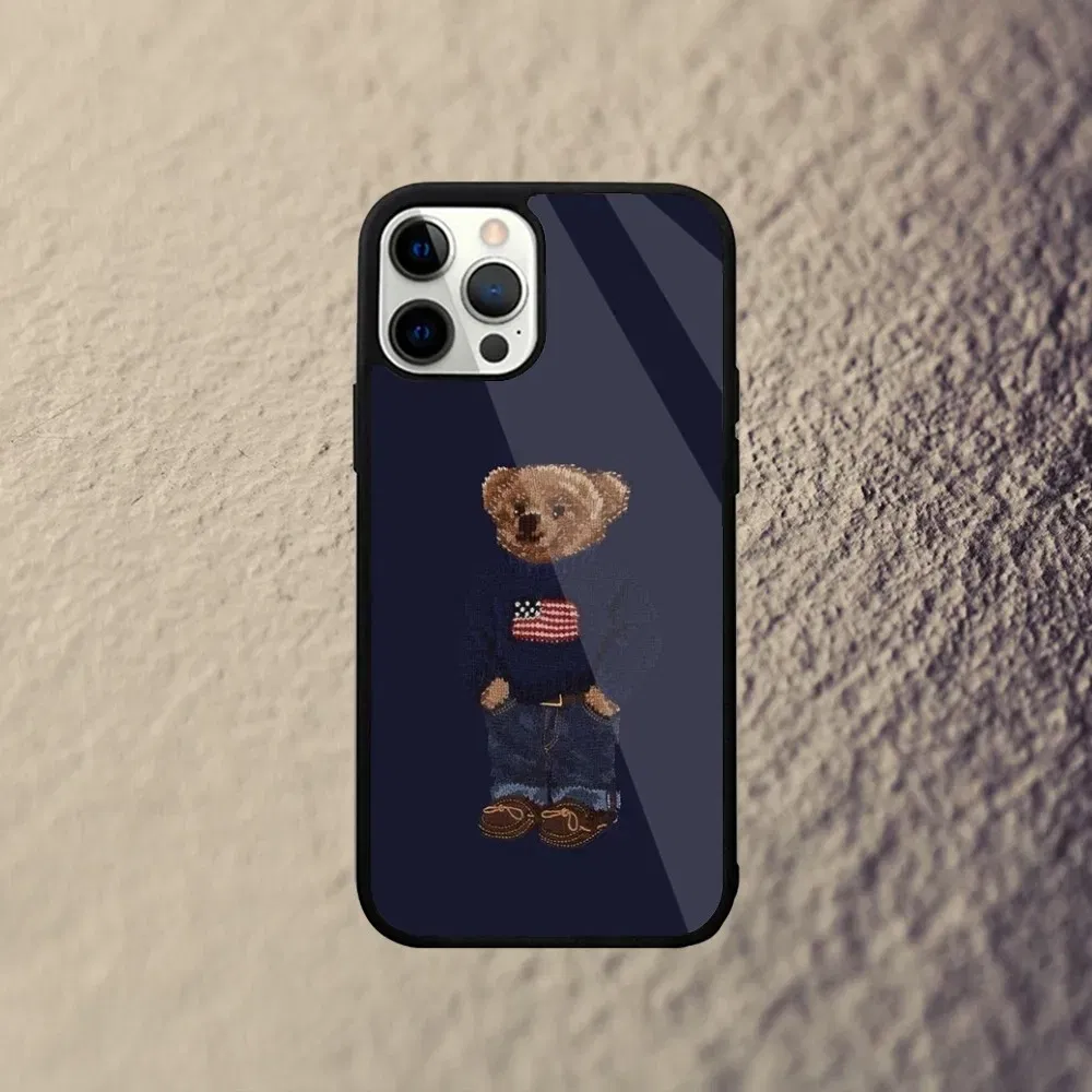 Color: Blue, Material: Plastic - Baron F-Filou Bear Fashion Phone Case For iPhone 15,14,13,12,11,Plus,Pro,Max Mini Magsafe Magnetic Wireless Charging