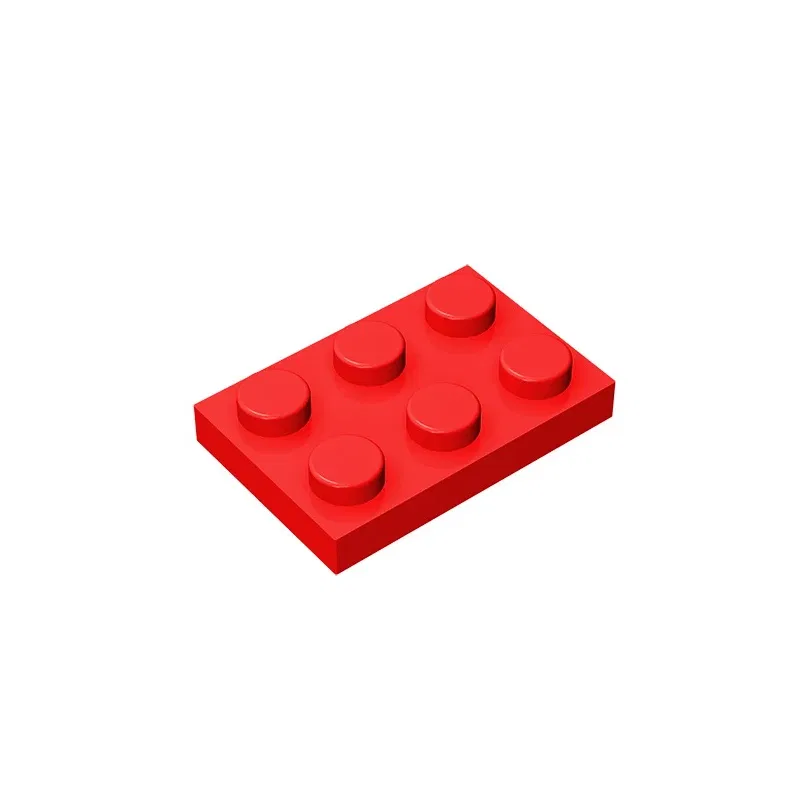 Color: Apricot - Educational Assemblage GOBRICKS Plate 2 x 3 compatible with lego 3021 pieces of children's toys building block Particles Plate