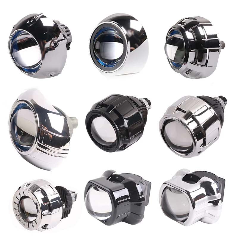 Color: MULTI - SANVI 2.5INCHES 3INCHES BI XENON/LED Projector lens mask shrouds Car light accessories