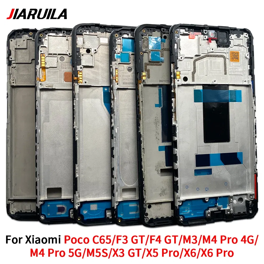 Color: black - LCD Screen Middle LCD Front Frame Housing Bezel Plate Panel Chassis For Xiaomi Poco C65 X3 F3 F4 GT M3 M4 Pro 4G 5G M5S X5 X6