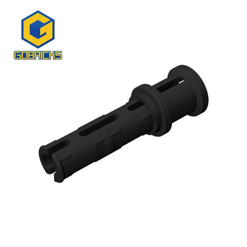 Color: BROWN - Gobricks 10PCS Bricks Technical Pin 3L with Friction Ridges Lengthwise and Stop Bush Compatible With 32054 Assembles Block