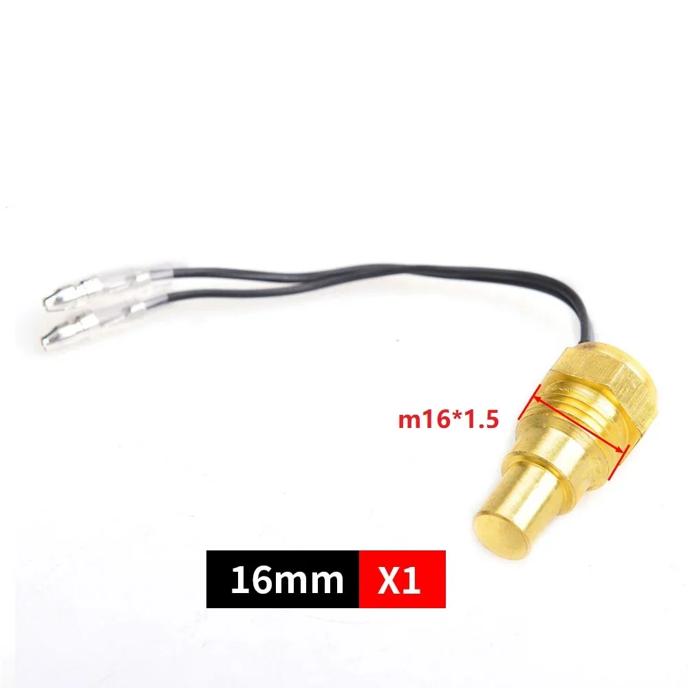 Color: Yellow - 12V/24V Universal Water Temperature Sensor For Water Temperature Gauge 10MM 14MM 16MM 17MM 21MM 1/8 3/8 1/2