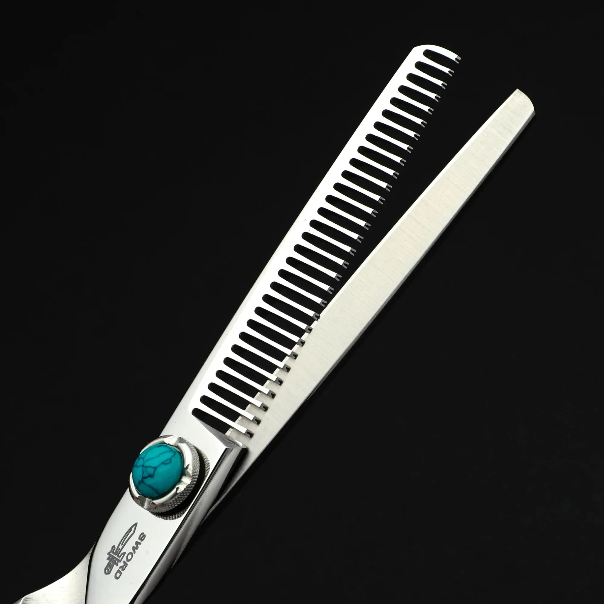 Color: Light green - MIZUTANI professional hairdressing scissors thinning shears 6-6.5-7 inch barber scissors VG10 steel Hair cutting machine