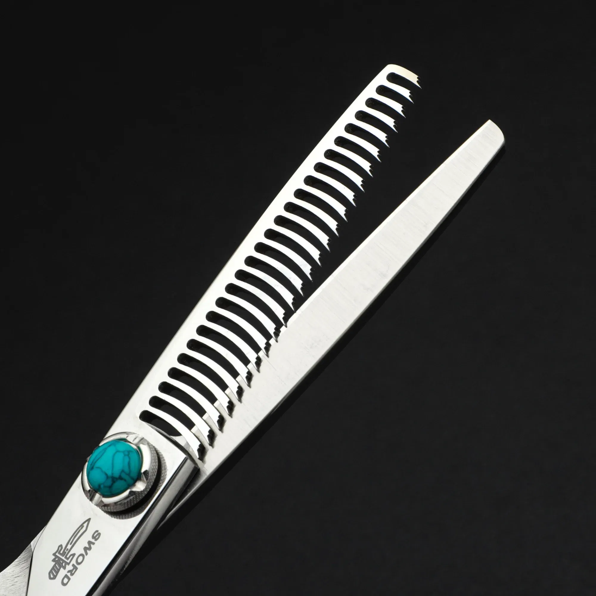 Color: Light green - MIZUTANI professional hairdressing scissors thinning shears 6-6.5-7 inch barber scissors VG10 steel Hair cutting machine