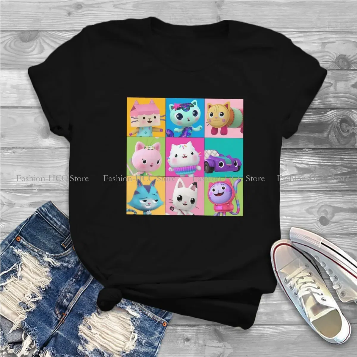 Color: WHITE, Size: XXXL - Essential Style Polyester TShirt Gabby's Dollhouse Gabby Cartoon Comfortable Hip Hop Gift Idea T Shirt Stuff