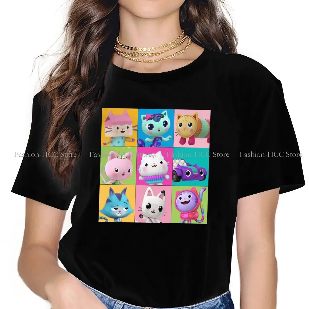 Color: WHITE, Size: XXXL - Essential Style Polyester TShirt Gabby's Dollhouse Gabby Cartoon Comfortable Hip Hop Gift Idea T Shirt Stuff