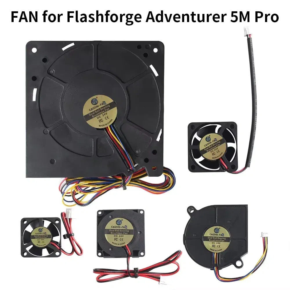 Color: Red - 3010/4010/4020/5015/12032 Fan for Flashforge Adventurer 5M Pro Extruder Hotend Fan Rapid Heat Dissipation Cooling Fan For 5M Pro