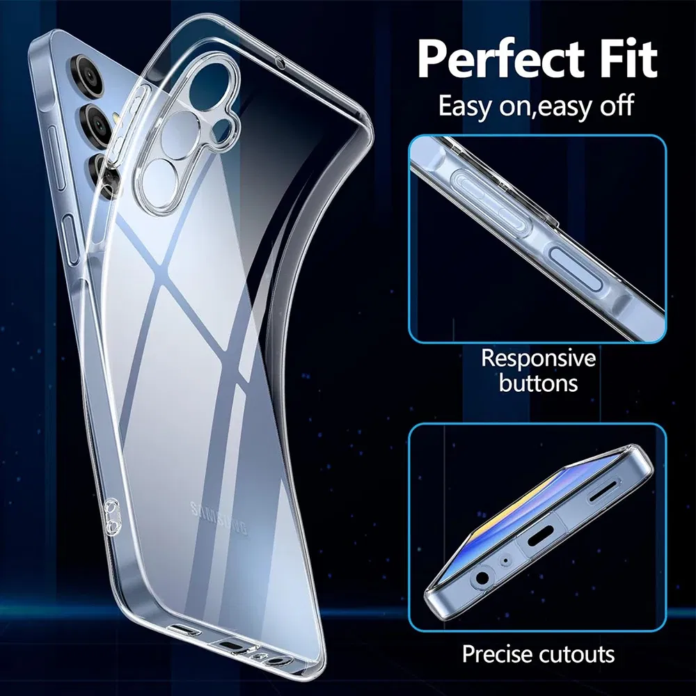 Material: PVC - Ultra Thin Silicone Soft Case For Samsung Galaxy S25 S24 S23 S22 S21 S20 FE Plus Ultra Transparent Clear Cover Fundas
