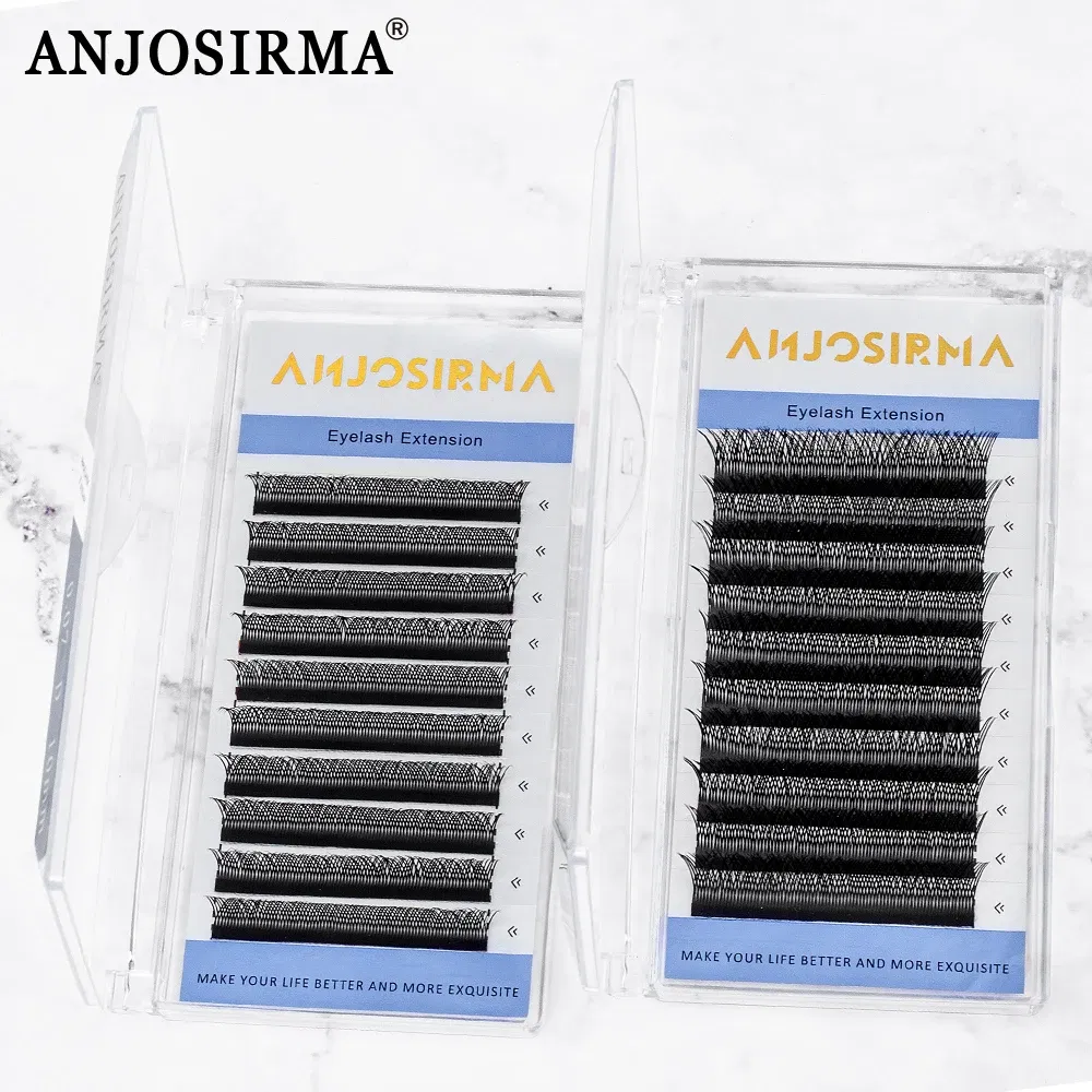 Curl: dd, Length: 13mm - ANJOSIRMA YY Shaped Eyelash Extension, 3 Split Tips, Soft BASF Lash,  Hand Made Curl, High Quality, 3D，0.07 makeup eyelashes