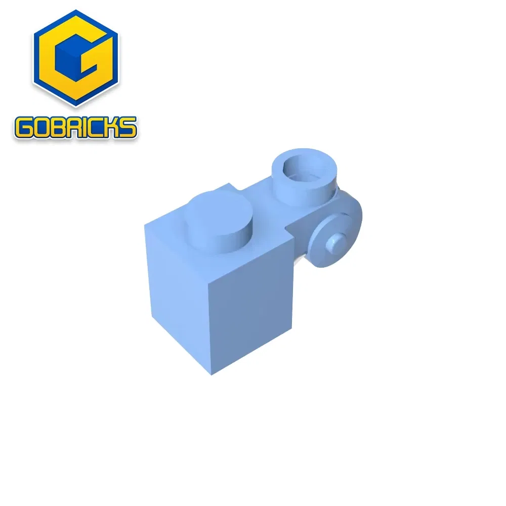 Color: Orange - Gobricks GDS-M150 Brick Special 1 x 1 with Scroll with Open Stud compatible with lego 20310 Assembles Building Blocks