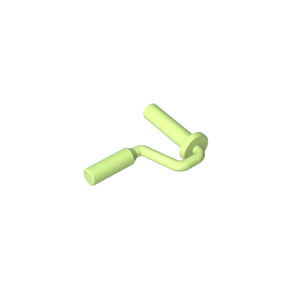 Color: Wood - Gobricks GDS-90263 Equipment Paint Roller Brush Handle Edge On Handle compatible with lego 12885 Assembles Building Blocks