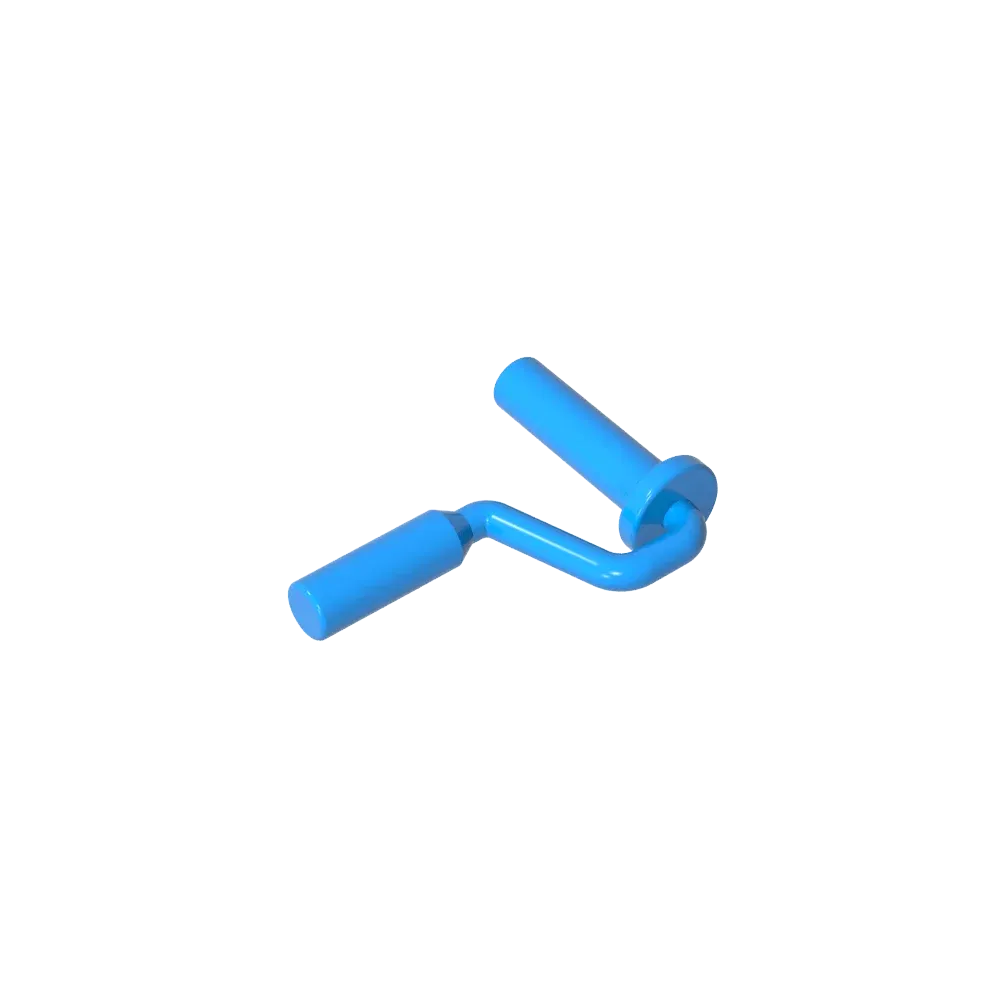 Color: Wood - Gobricks GDS-90263 Equipment Paint Roller Brush Handle Edge On Handle compatible with lego 12885 Assembles Building Blocks