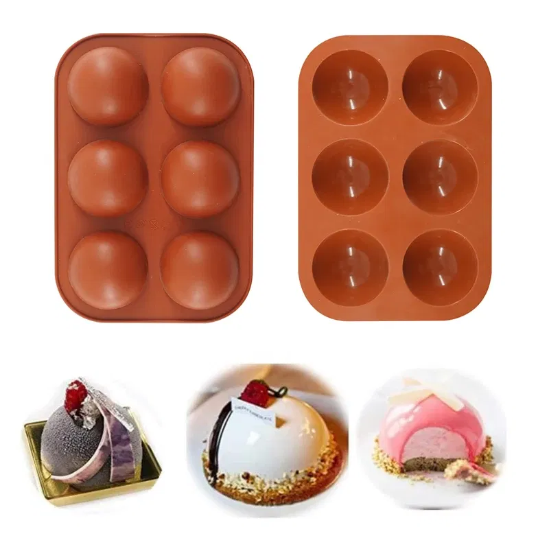 Color: Chocolate, Ships From: CHINA - 3D Round Half Sphere Molde Silicona Silicone Molds for Baking DIY Baking Mold Chocolate Cake Mold Molde De Silicona Reposteria