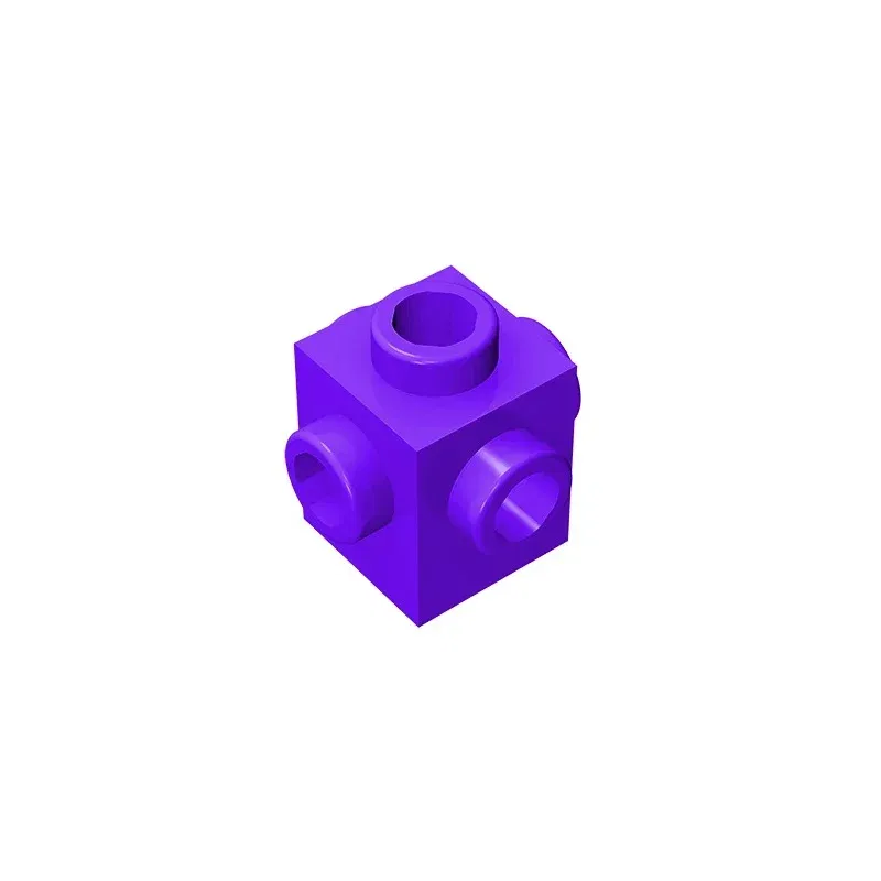 Color: Bright Green - Gobricks GDS-650 BRICK 1X1 W. 4 KNOBS compatible with lego 4733 children's DIY Educational Building Blocks Technical