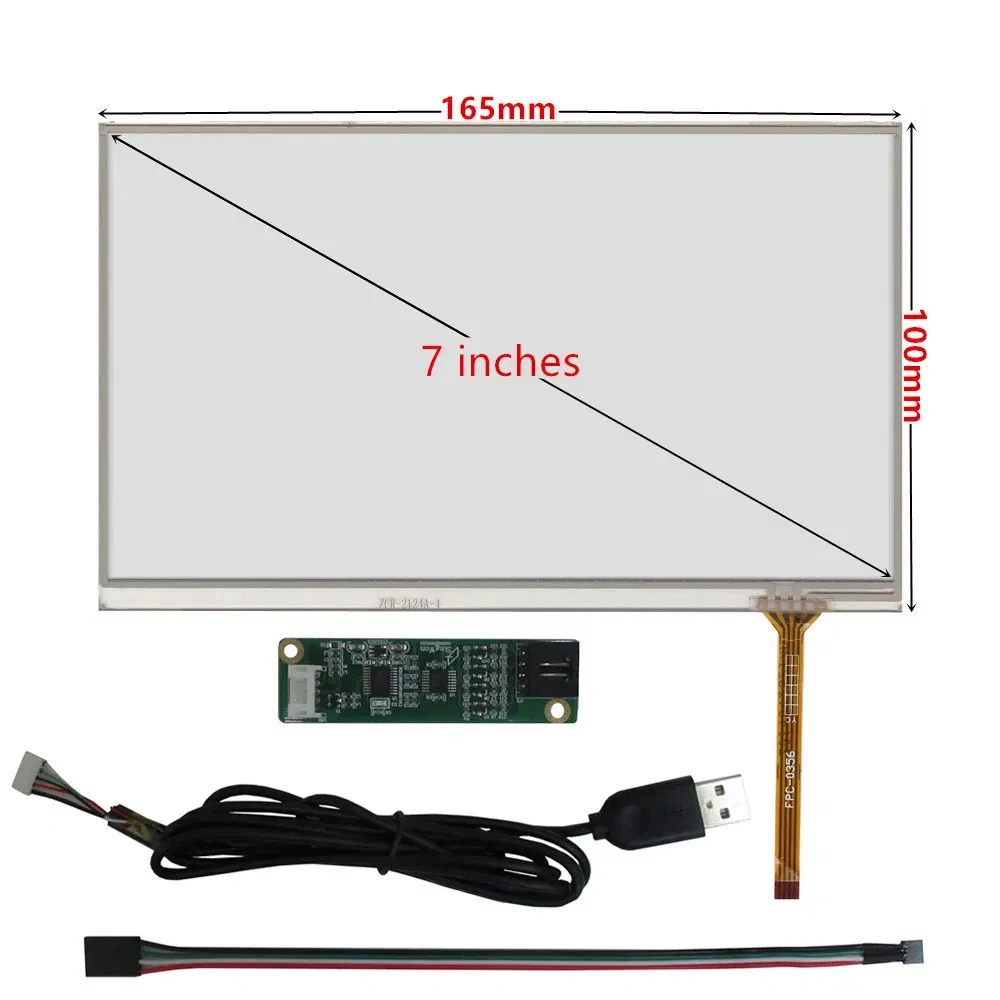 Color: Green - 3.5/4.3/5/6.2/7/8/9/10.1 Inch Raspberry Pi Industrial Equipment PC Car Resistance Digitizer Touch Screen Panel USB Driver Board