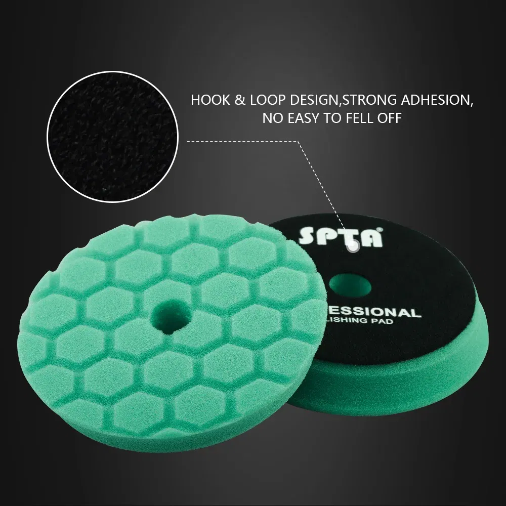 Color: Orange, Material: Wool Wheel, Ships From: CN - (Bulk Sales) SPTA 3"(80mm)/5"(125mm)/6"(150mm) Hex-Logic Car Sponge Polishing Buffing Pads For DA/RO/GA Auto Buffer Polisher