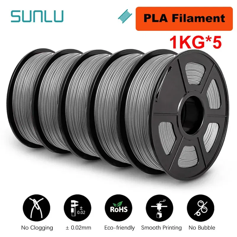 Color: Orange, Ships From: CHINA - Top 5KG 3D PLA/PETG/PLA PLUS/Clear Filament 1.75mm 5Roll 1KG 3D Printer Neatly Wound 3D Filament for 3D Printer& 3D Pen