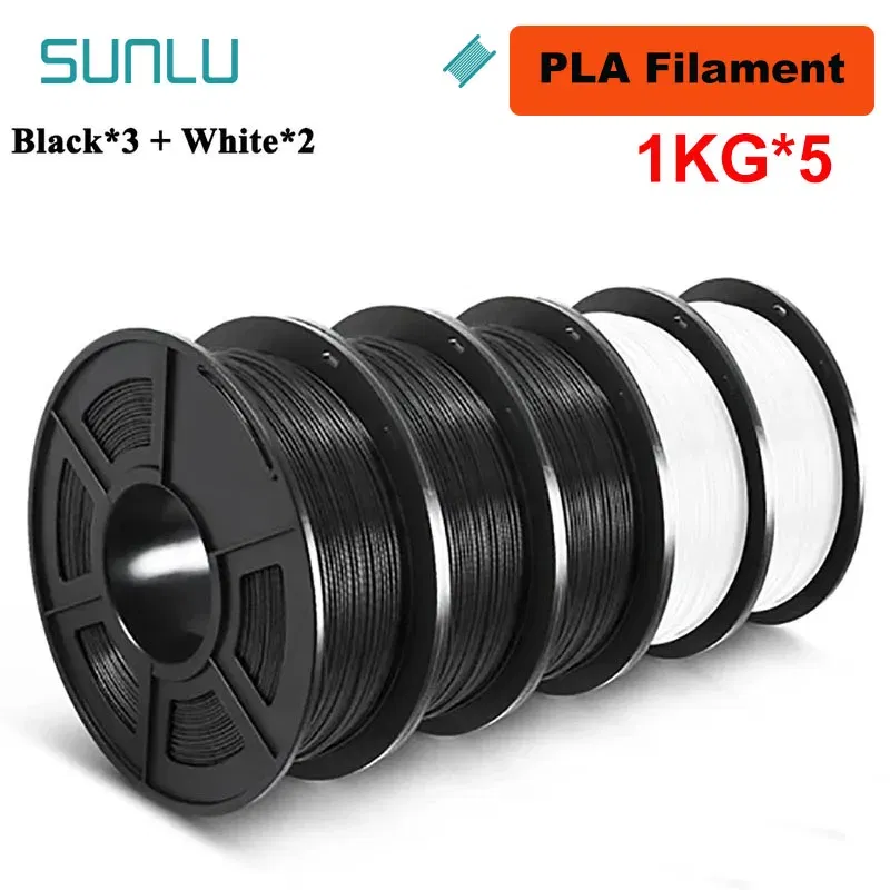 Color: Orange, Ships From: CHINA - Top 5KG 3D PLA/PETG/PLA PLUS/Clear Filament 1.75mm 5Roll 1KG 3D Printer Neatly Wound 3D Filament for 3D Printer& 3D Pen