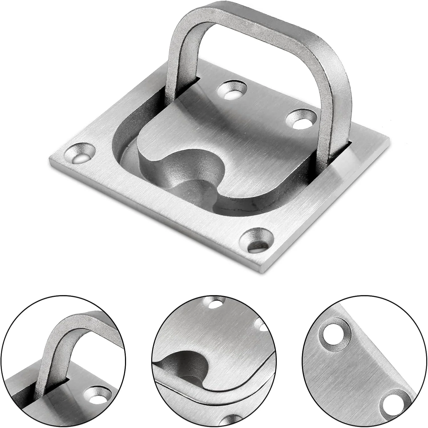 Color: Bronze, Ships From: CHINA - 1Pcs Marine Boat Ring Pull Handle, Flush Cabinet Pulls Recessed Trap Door Handle 316 Stainless Steel Hidden Pull for Deck Dra