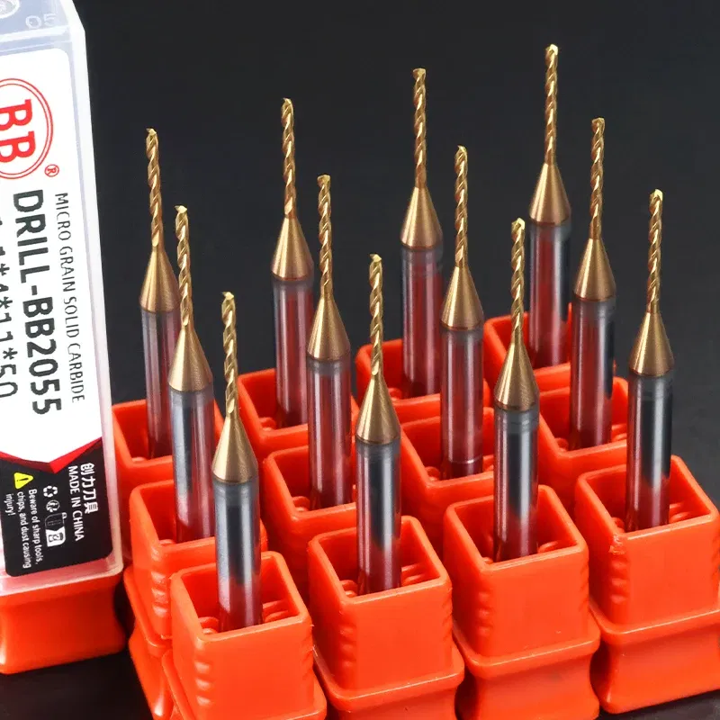 Hole Diameter: 17.5mm - BB 0.3~2.02mm Micro Drill Solid Carbide Bit Mini CNC Hole Making 3D Shank Diameter 4mm D4 Metal Steel Plastic 1PCS