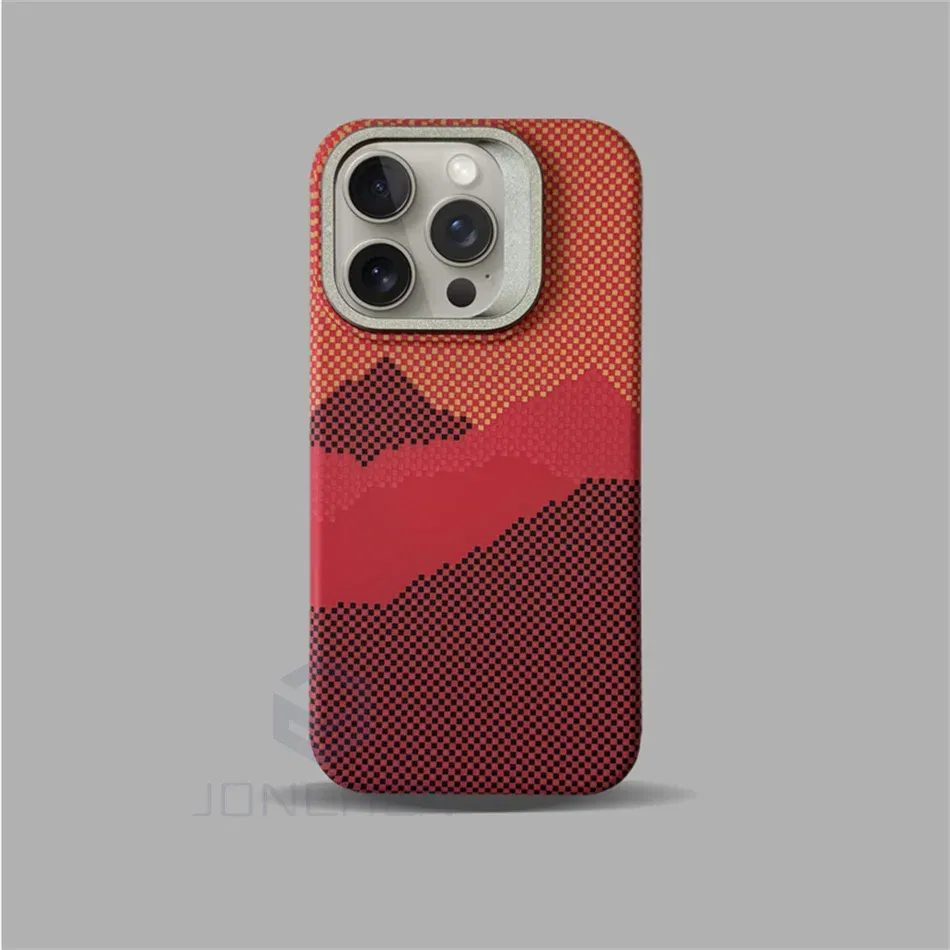 Color: Clear, Material: POLYESTER - Luxury Magnetic Stand Metal Lens Relief Carbon Fibre Pattern For Magsafe Case For iPhone 15 14 13 Pro Max Shockproof Back Cover