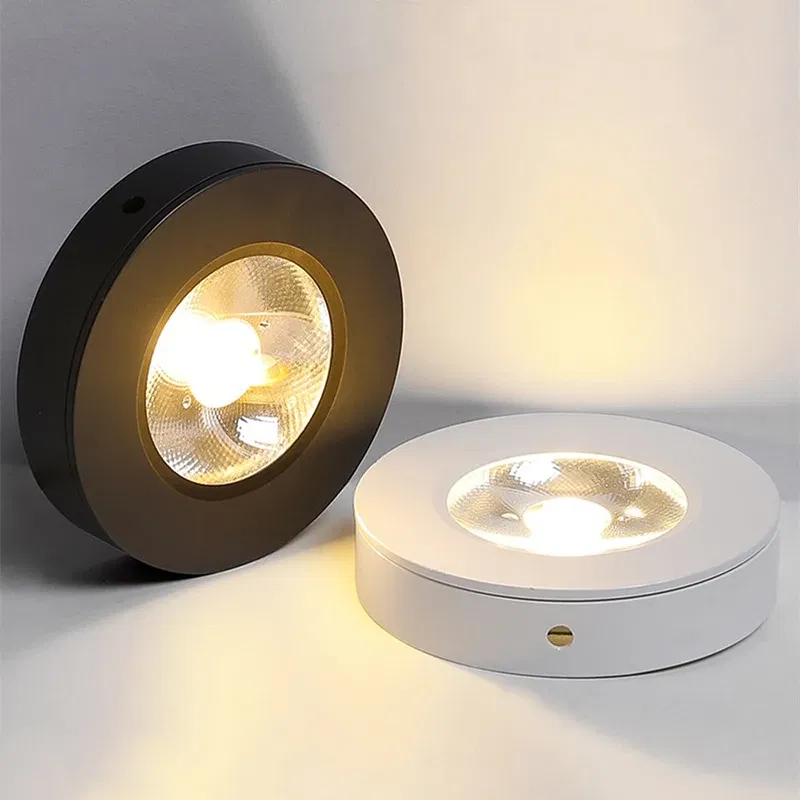 Body Color: Blue, Emitting Color: light yellow - 3 Colors Slim Ceiling Lamp Ceiling Light LED Foldable 360 Recessed Surface Mounted Spotlight for Hallway Gallery Display Living