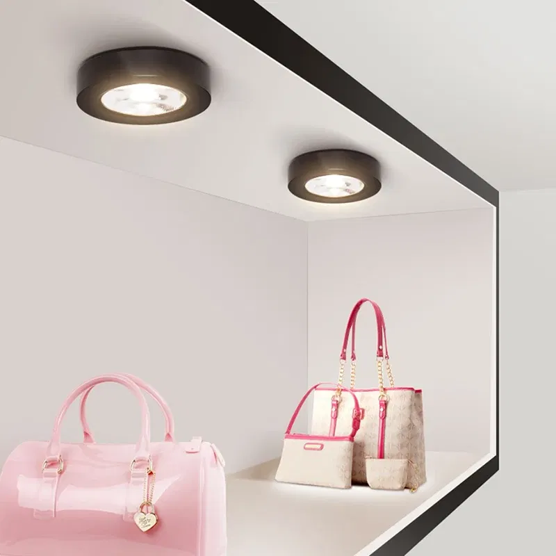 Body Color: Blue, Emitting Color: light yellow - 3 Colors Slim Ceiling Lamp Ceiling Light LED Foldable 360 Recessed Surface Mounted Spotlight for Hallway Gallery Display Living