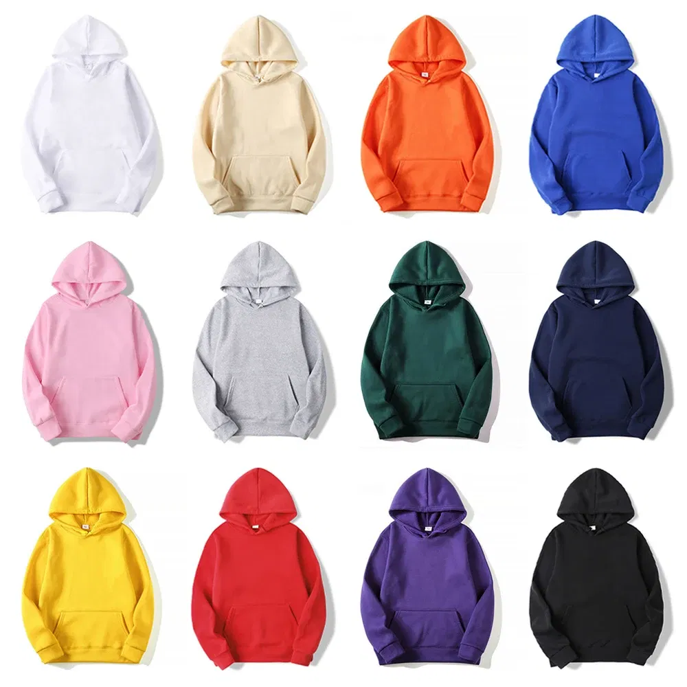 Color: GRAY, Size: XL - Plain Sublimation Fleece Hoodies Bulk Wholesale Pullover Men Hooded Sweatshirt Cheap Solid Hoodie For Man Sudaderas Para Hombre