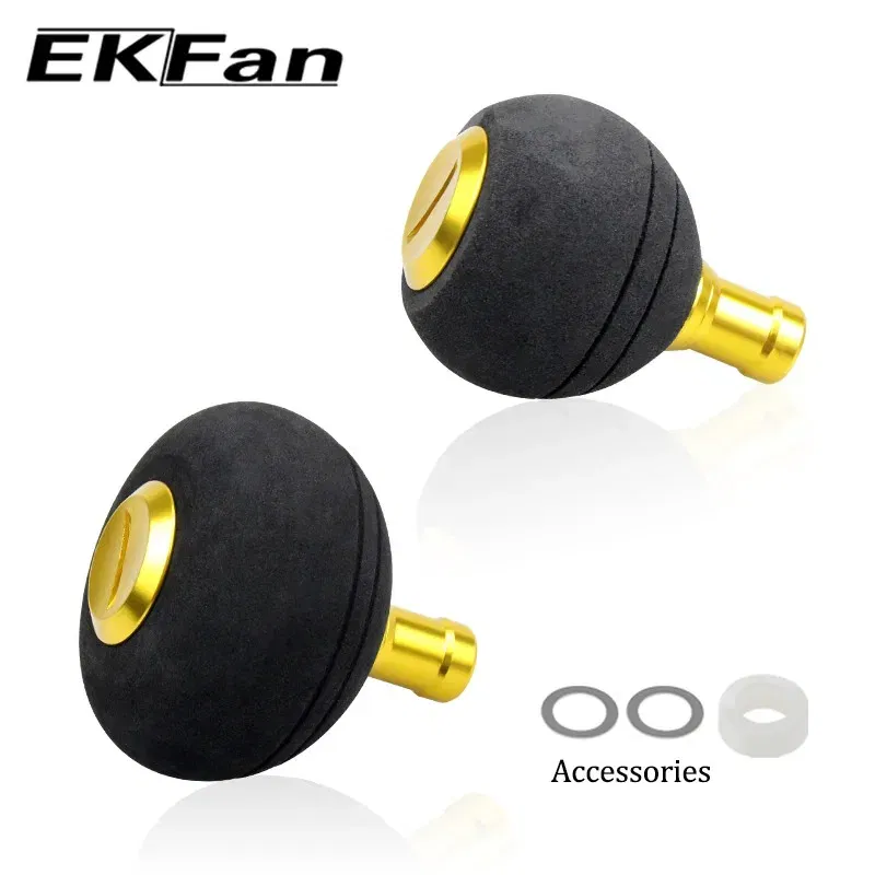 Color: PURPLE - EKfan 40/50MM EVA Knobs Fishing Reel Handle For SHI&DAI Spining Baitcast 1000-5000