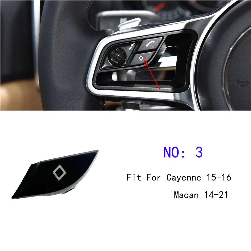 Color: green - ESIRSUN Steering Wheel Multi-function Button Volume Adjustment Phone Switch Button For Porsche 2015-16 Cayenne 2014-21 Macan